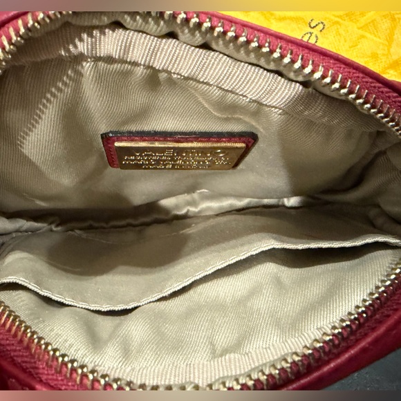 EUC: Valentino By Mario Valentino Nina Red Crossbody Bag with Gold Chain - Picture 8 of 10